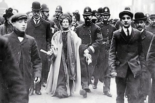 Emmeline is arrested in Victoria Street, London.